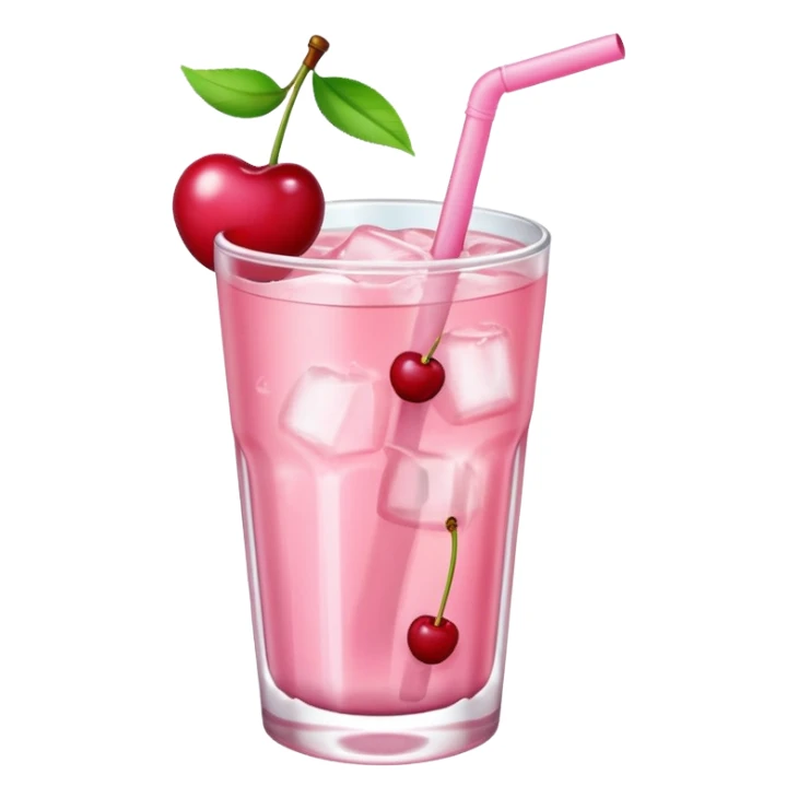 Pastel Pink Drink With Cherry sticker
