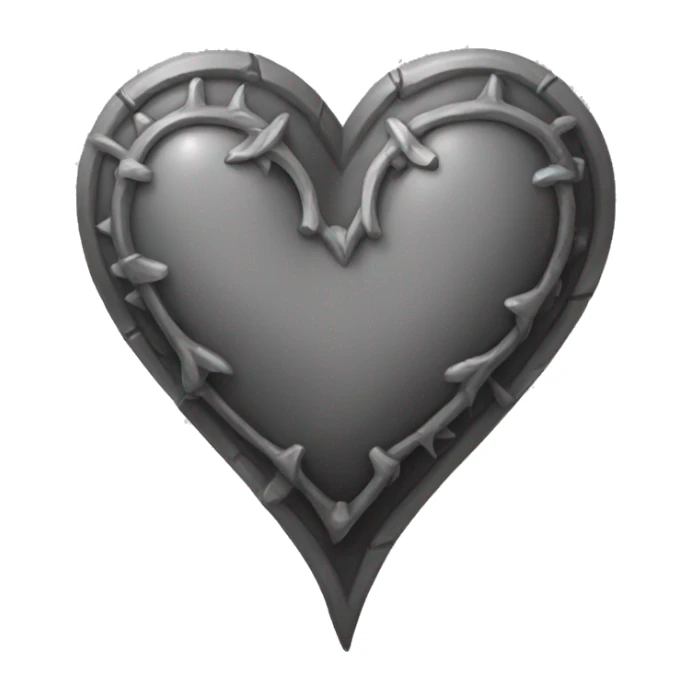 Gothic heart with greyscale colors sticker