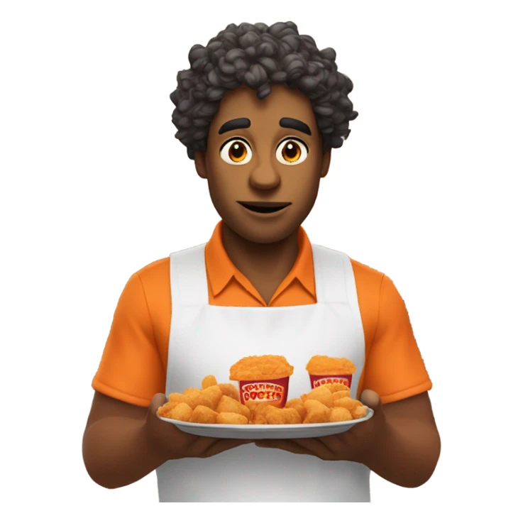 Popeyes worker stressed  sticker