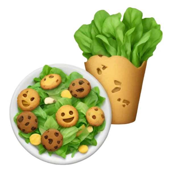 Salad and cookies  sticker