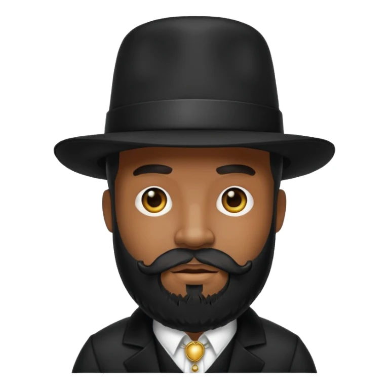 A black pimp with a full beard sticker