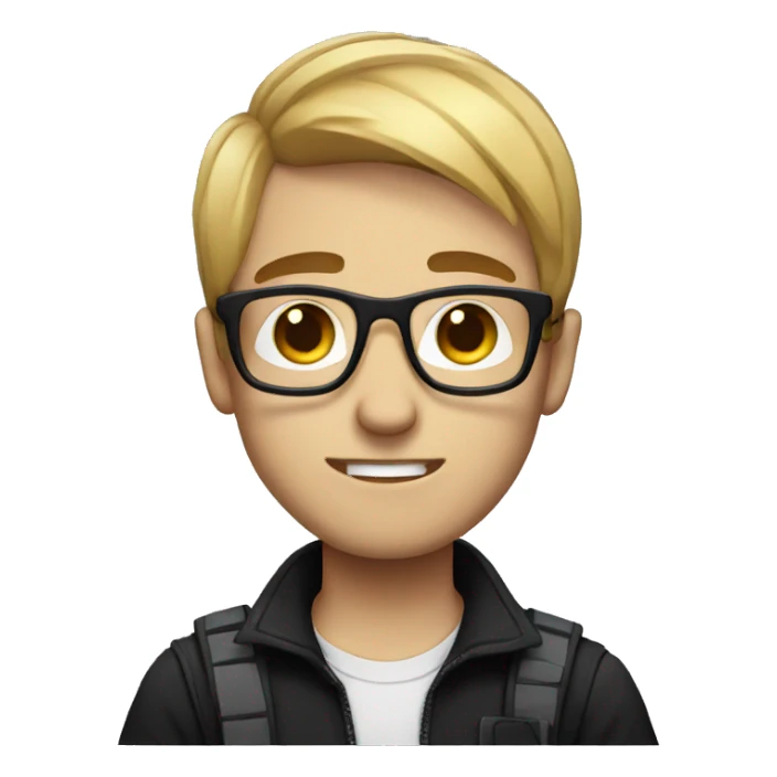 nerdy emo guy sticker