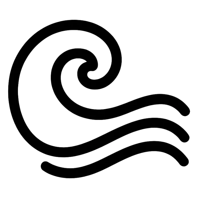 Ocean wave icon for Notion sticker