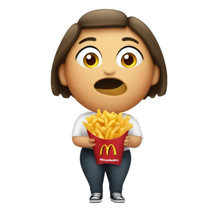 Fat female eating McDonald’s  sticker
