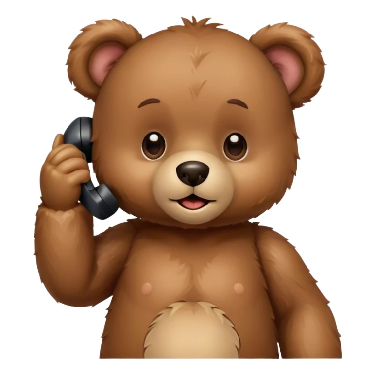 cute Teddy talking on phone  sticker