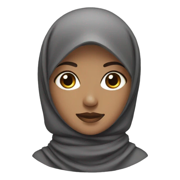 hijab with darker eyes sticker