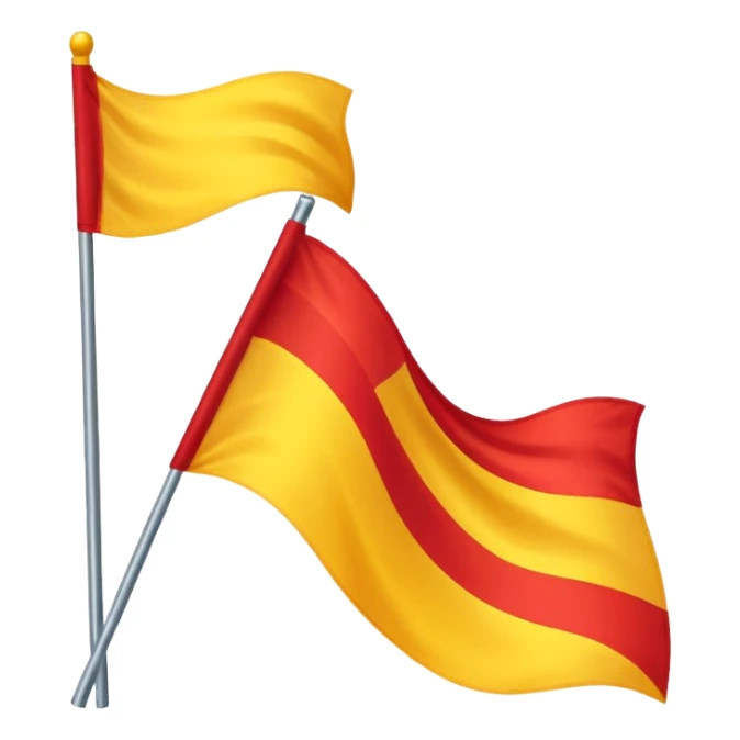  yellow and red flag  sticker