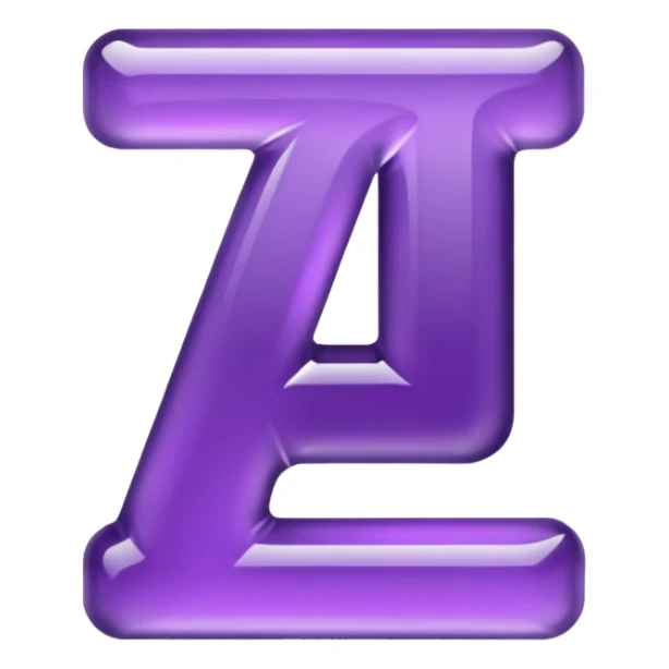 purple letter i sticker