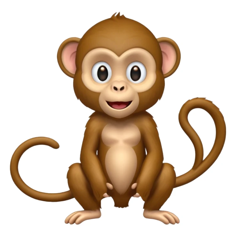 monkey being silly whole body sticker