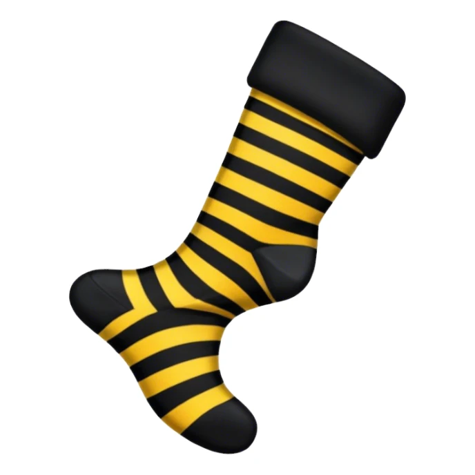 black and yellow striped socks sticker