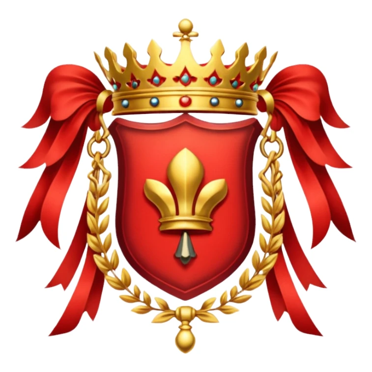 Red Royal Crest sticker