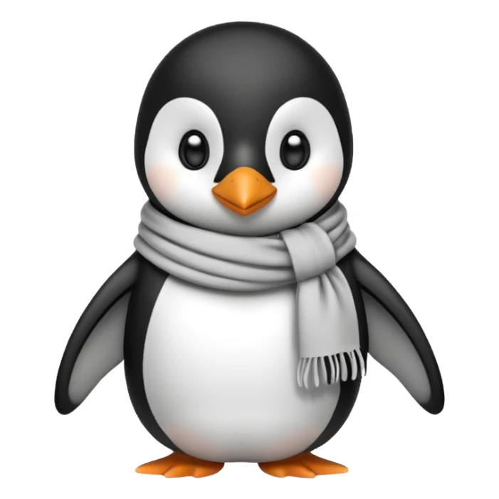 penguin with different scarf single-color  sticker