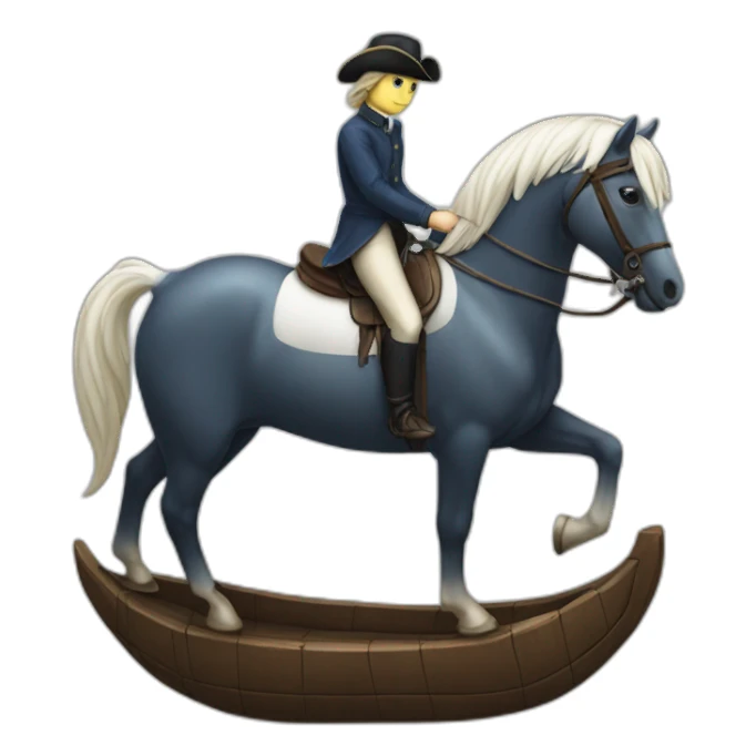 Baleine on a horse sticker