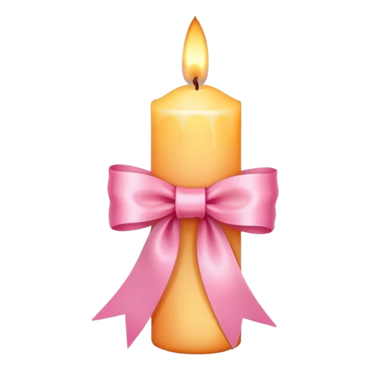 Vela com laço rosa  sticker