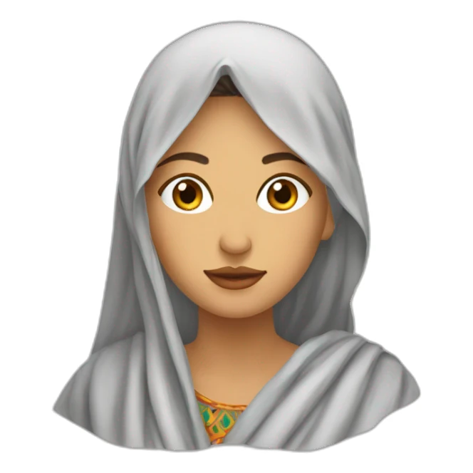 femme kabyle portant un voile sticker