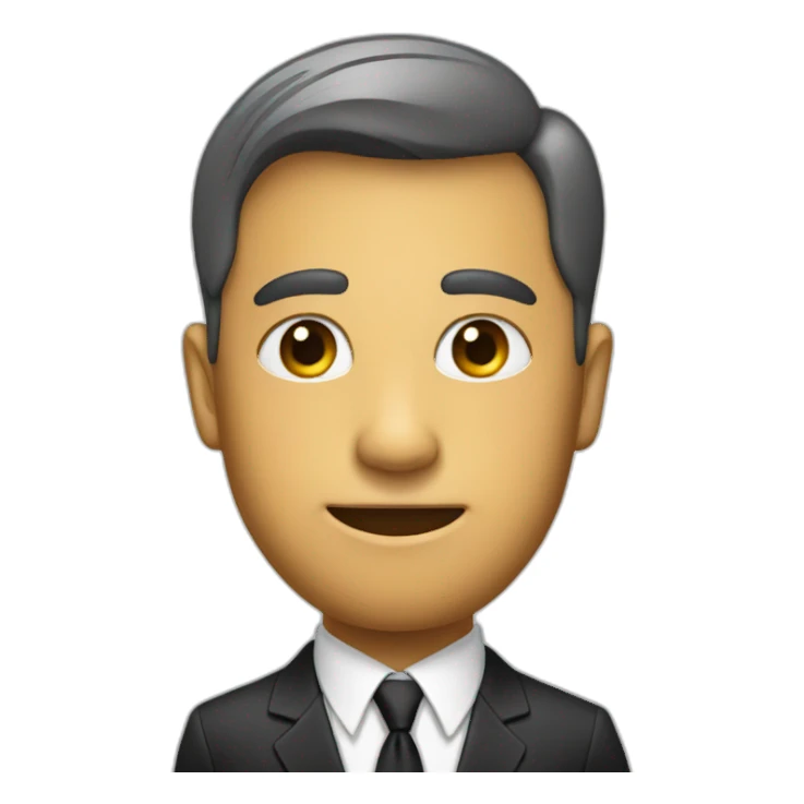 Ear face with a suit and tie sticker