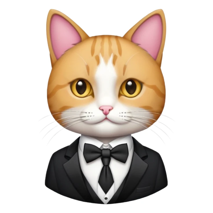 cat dressed in a suit and tie sticker