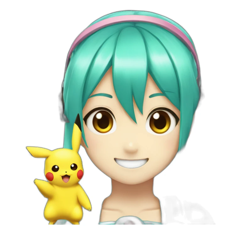 pikachu-and-hatsune-miku sticker