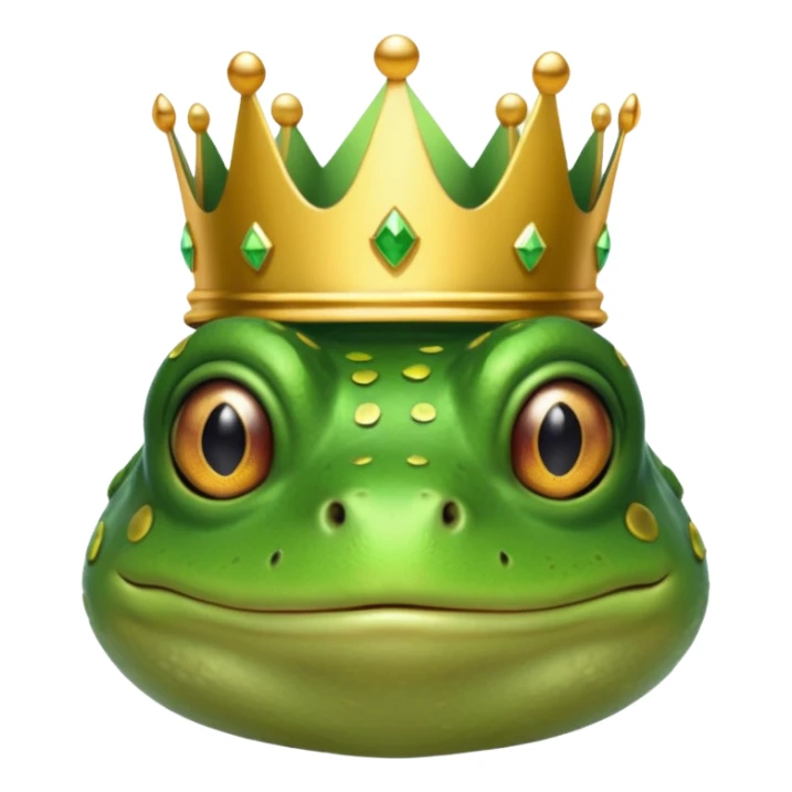 Frog with crown sticker
