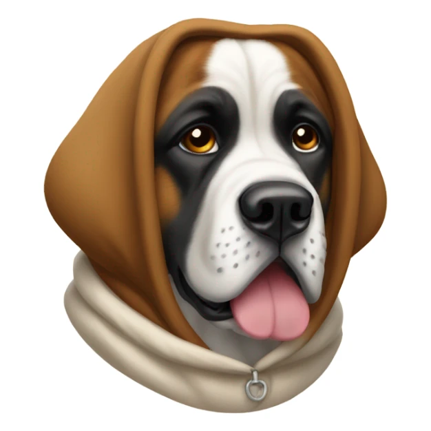 Saint Bernard wearing a hoodie sticker