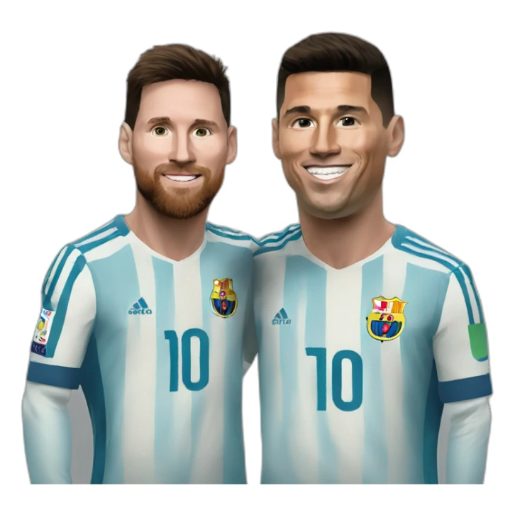 Messi and Ronaldo sticker