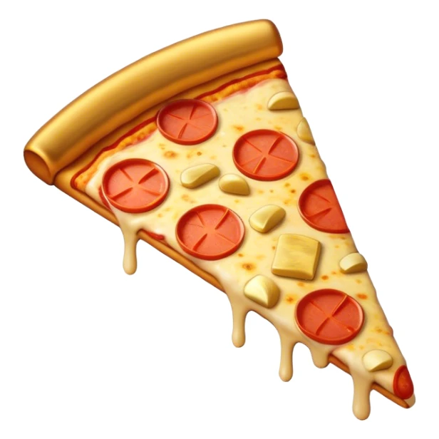 Pizza with gold bars sticker