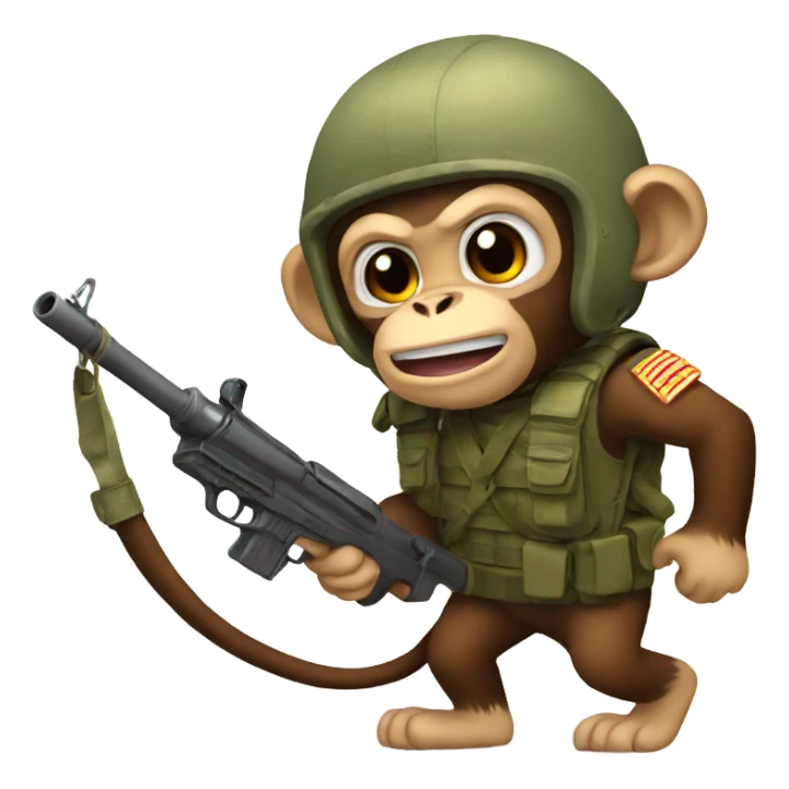 monkey going to war sticker