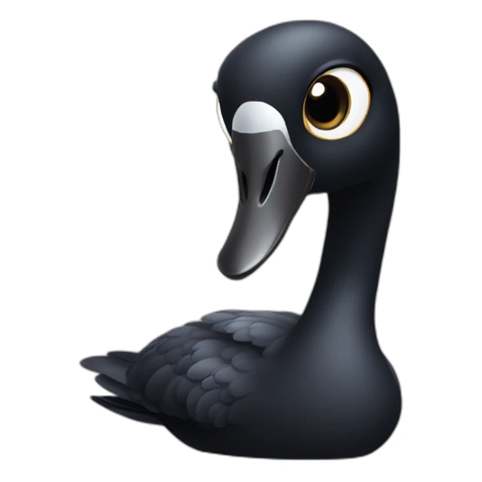 black swan big eyes sticker