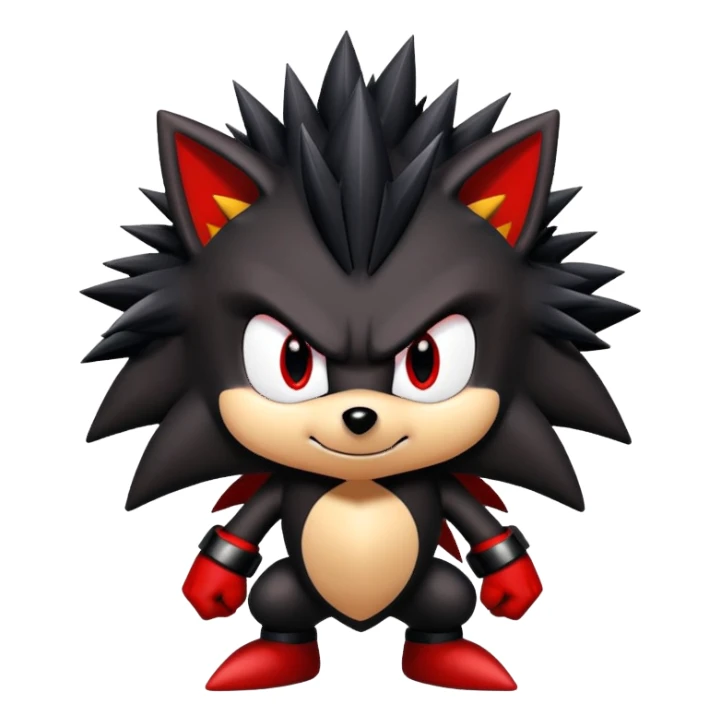 Shadow the hedgehog with black and red fur sticker