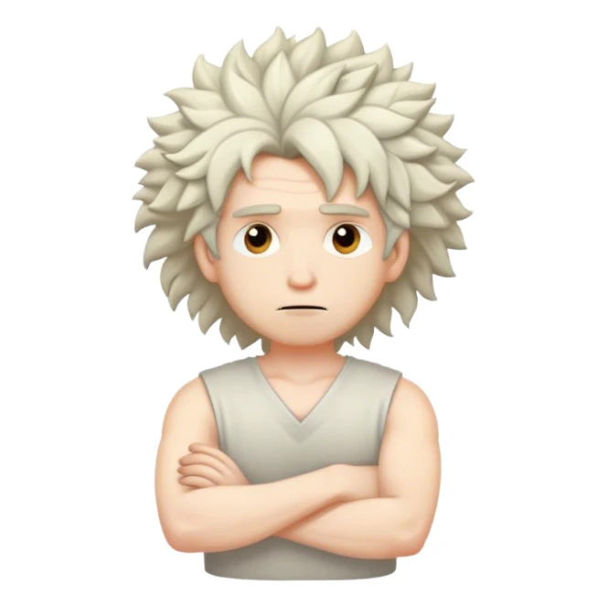 Mad man with folded arms sticker