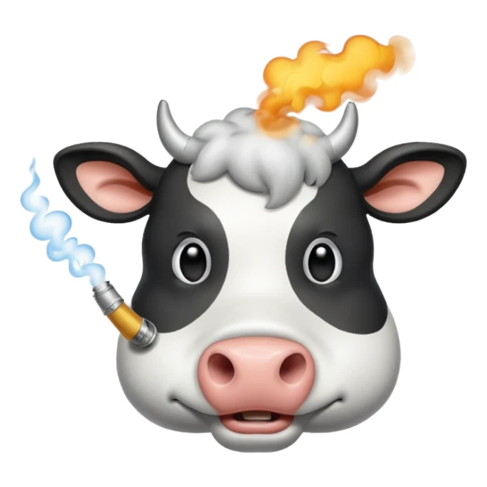 cow smoke weed sticker