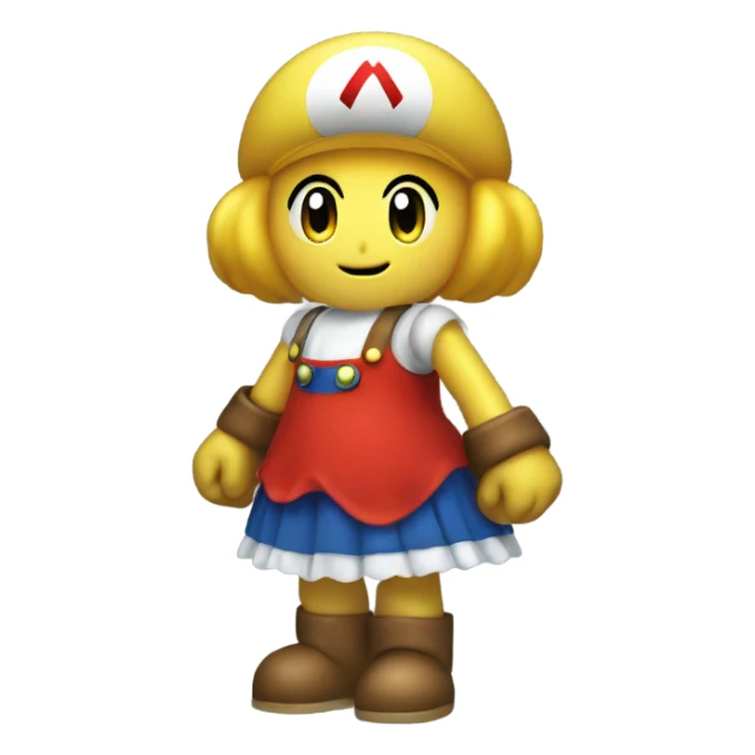 mario bros robot using a miniskirt  sticker