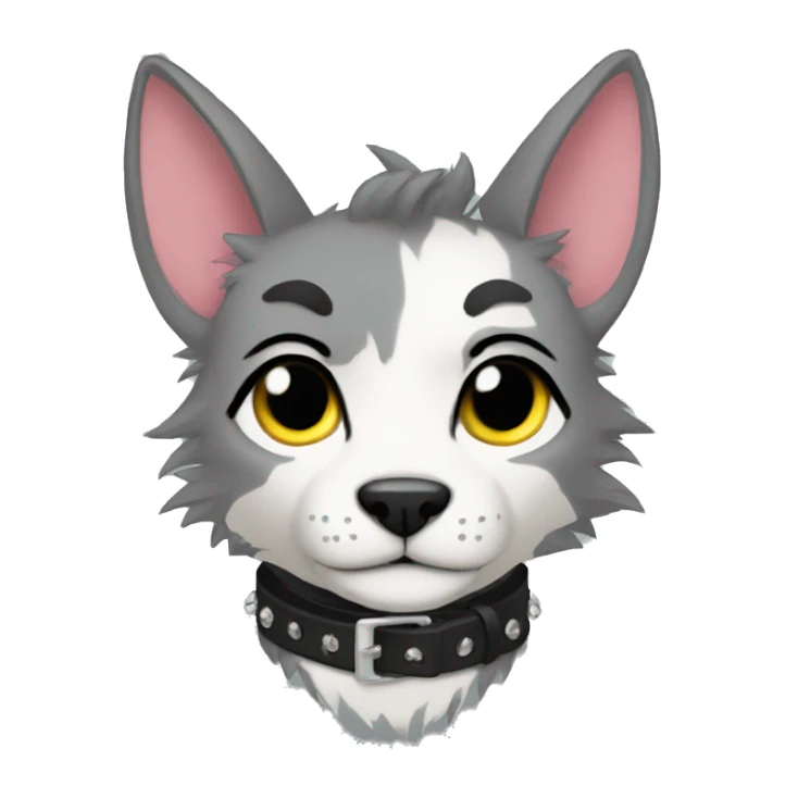 Anthro Punk Fursona Collar  sticker