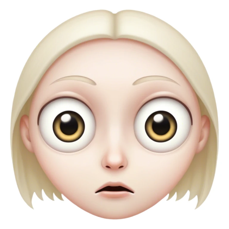 creepy staring face sticker