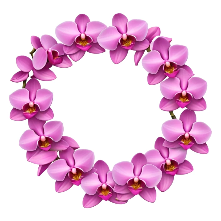 Pink orchid lei sticker
