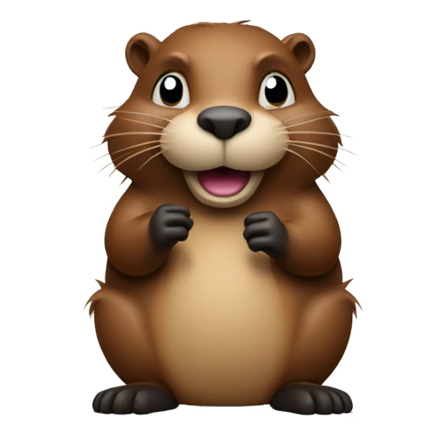 Beaver saying hello sticker