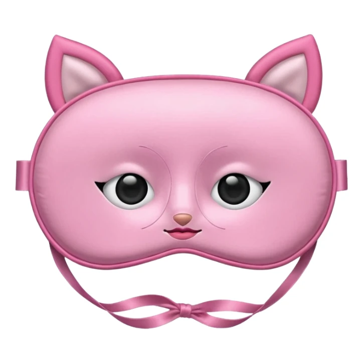 Pink sleeping mask with no face  sticker