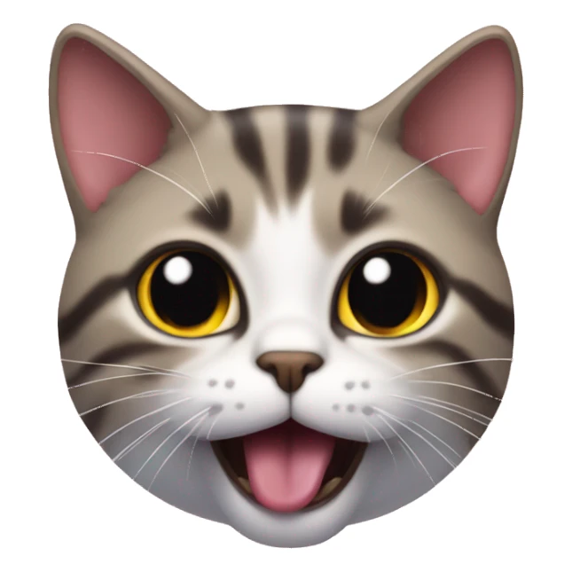 cat sticking tongue out freaky sticker