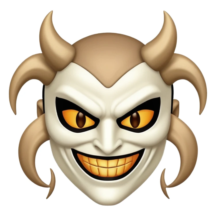 masked man, evil, smile sticker