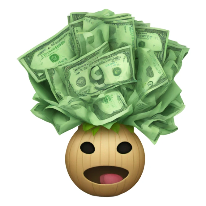 money bouquet sticker