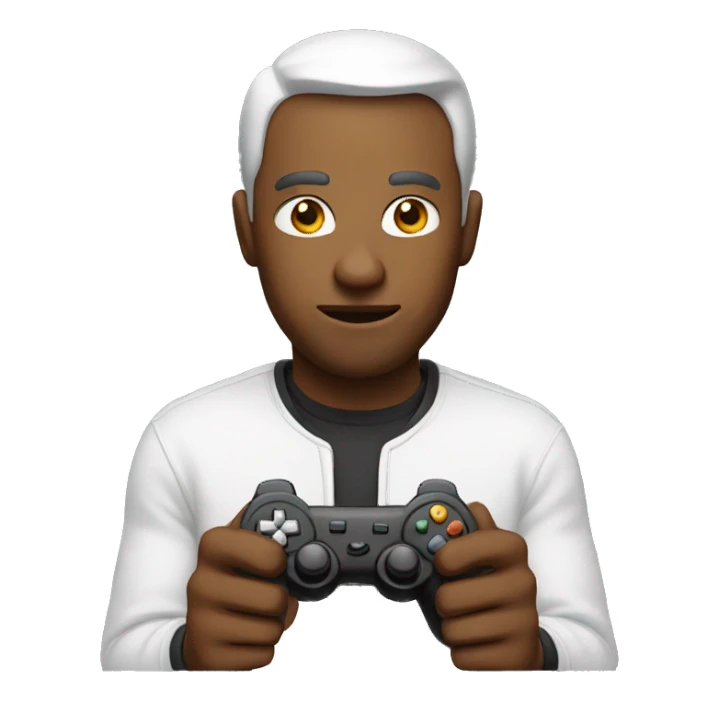 man play video games sticker