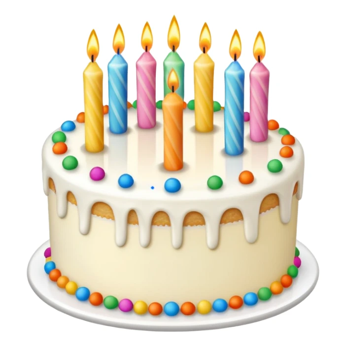 Birthday cake sticker