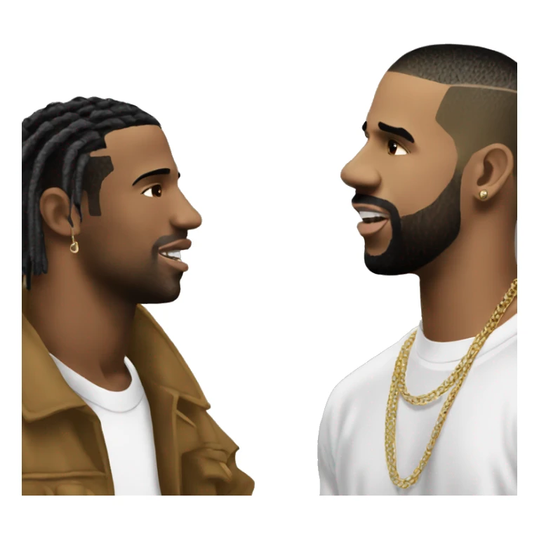 Travis Scott talking to Drake sticker