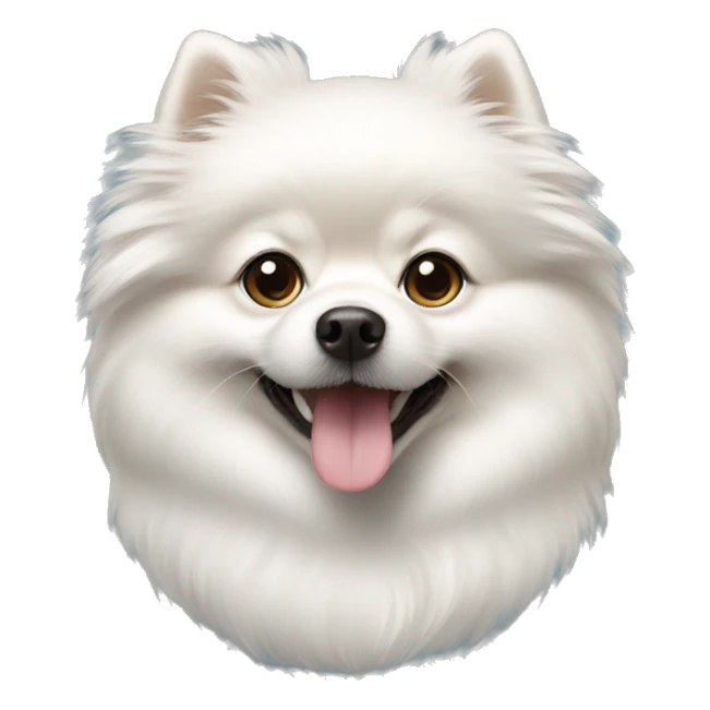 White Pomeranian dog  sticker