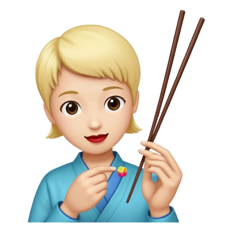 Pick up candy with chopsticks sticker