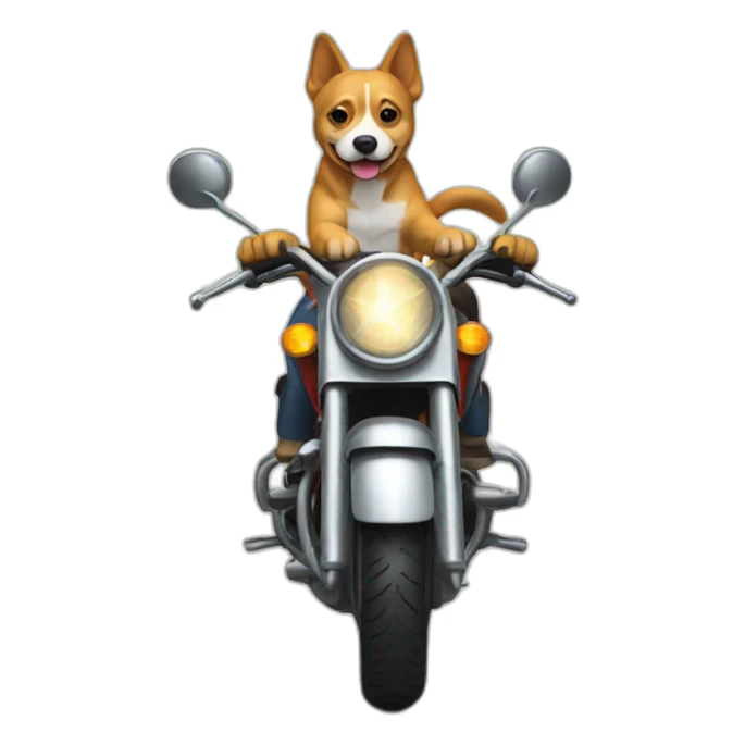 dog riding a motorcycle sticker