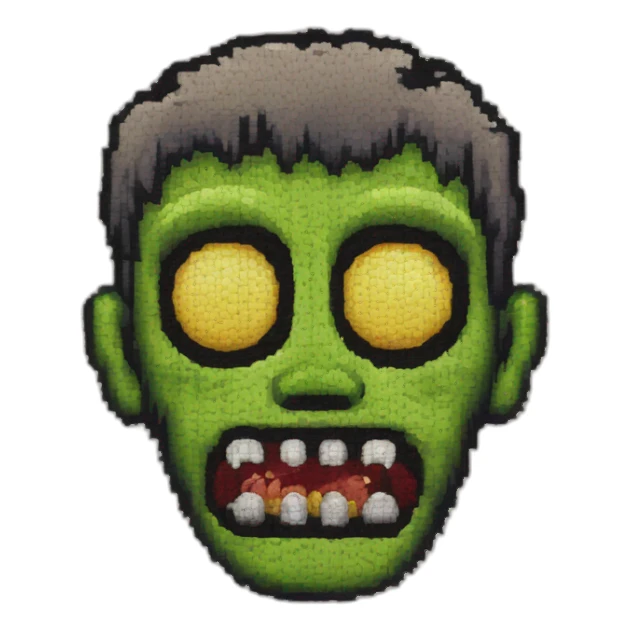 cross-stitch zombie sticker