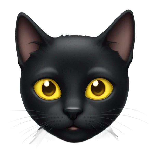 Black cat with yellow eyes sticker