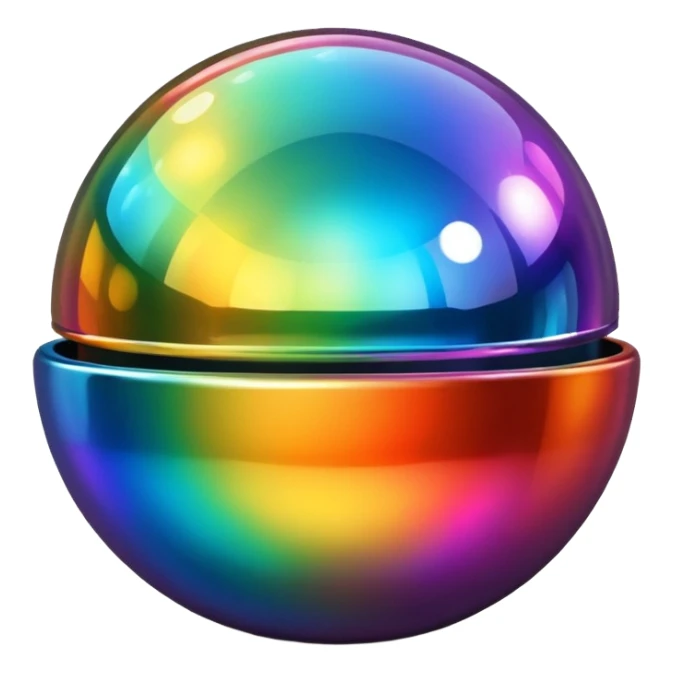 Colored disco bowl sticker