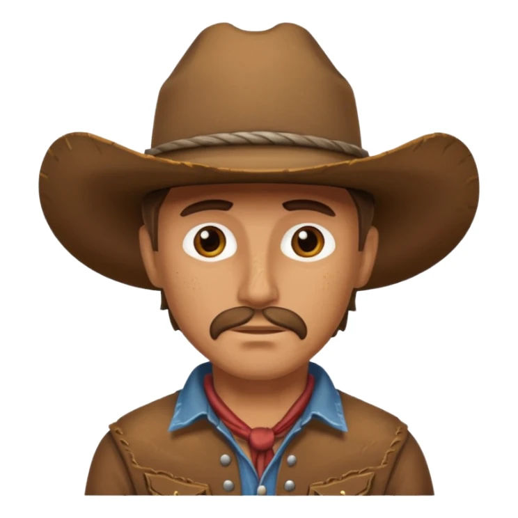 cow boy without hat sticker